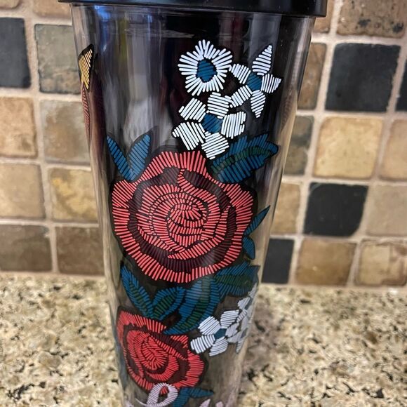 Starbucks LOVE Valentines Rare Tattoo Stitch 24 Ounce Tumbler EUC - Picture 15 of 16